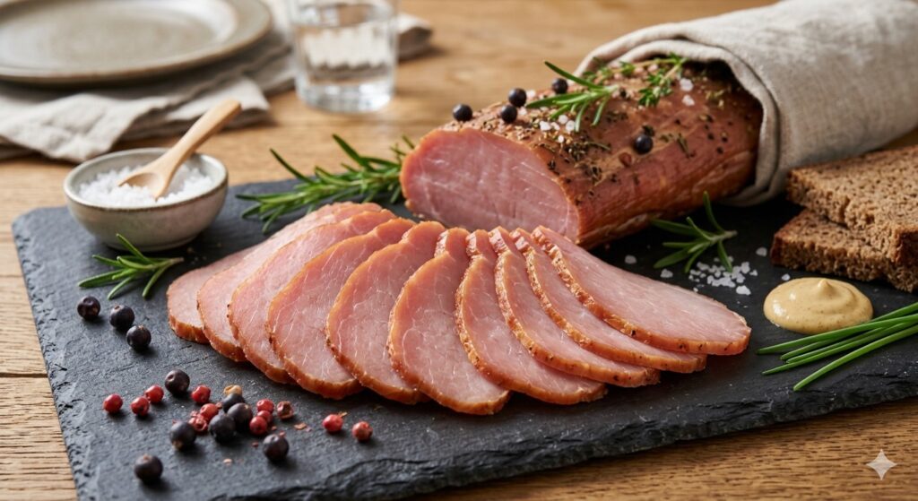 Kalt geräuchertes Schweinefilet
